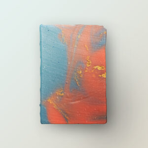 Fiorito Riserva Gesichtsseife mit blumigen Duft in oranger blauer Farbe mit Goldpartikeln